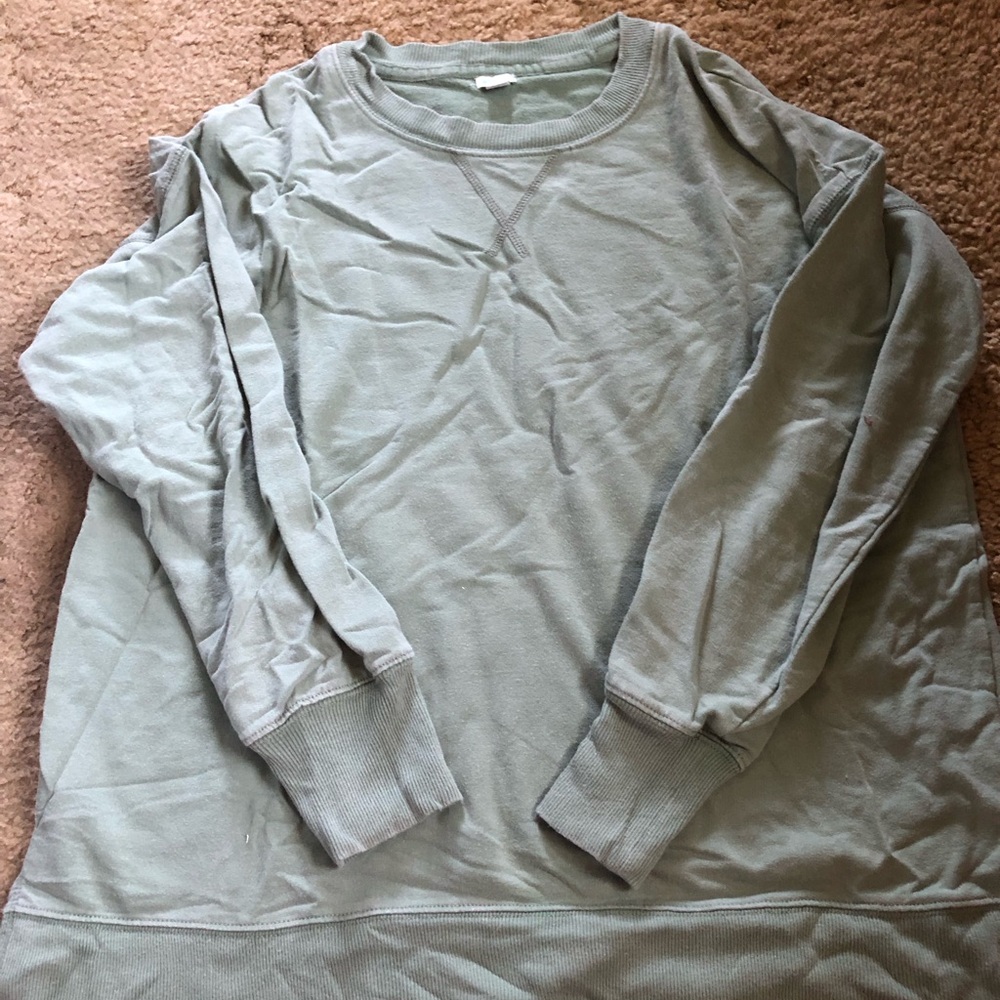 Aerie Light Green Crewneck Sweatshirt